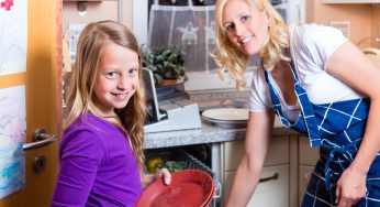 Make post-dinner chores fun with kids