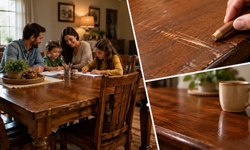 Repair small scratches and dents on wooden furniture