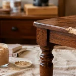 Quick repair for a wooden chair that is chipped