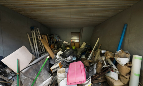 Cluttered garage