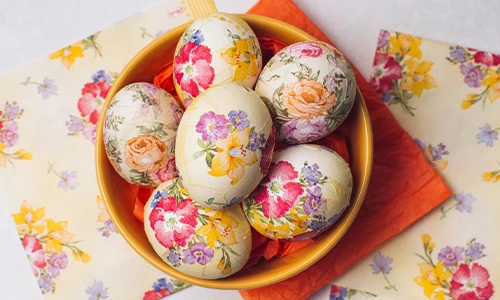  Pressed Flower Eggs