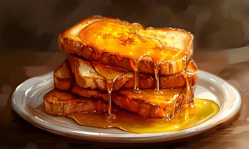 toast served with honey