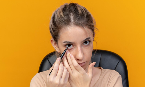 Girl with eyeliner