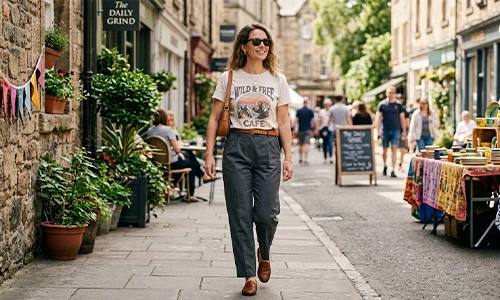 A graphic tee