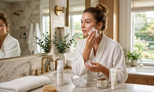 use facial icing after cleansing