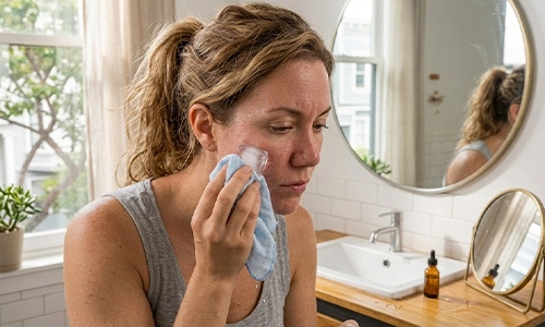cold can constrict blood vessels making skin appear tighter