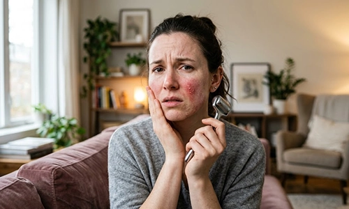 side effects of facial icing includes burning, irritation, blistering, numbness, redness and more