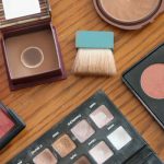 Top view of makeup