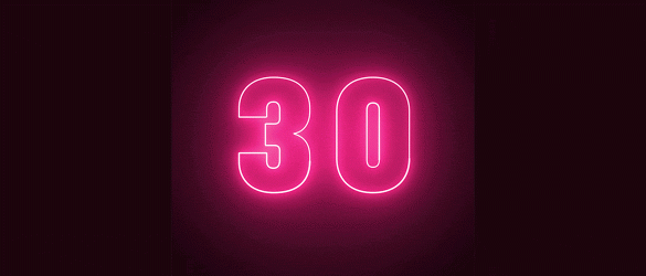 gif of numeral 30