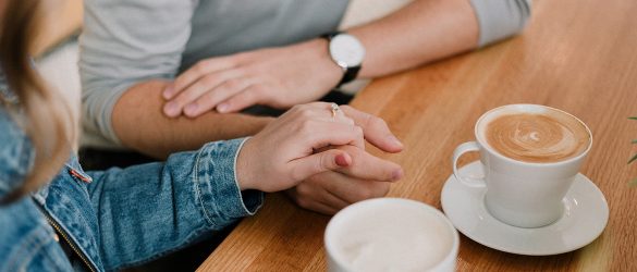Holding spouse hands