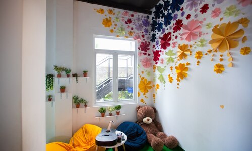 Colorful utility room