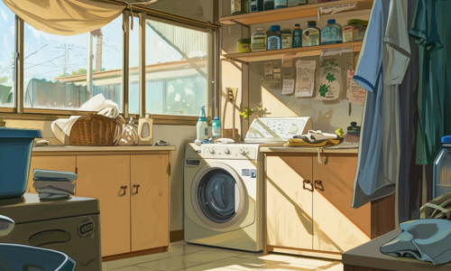 Retro laundry room