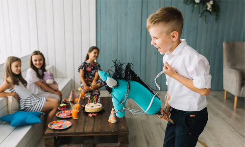 Kids playing party games