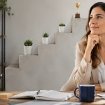 woman dreaming about her goals to achieve