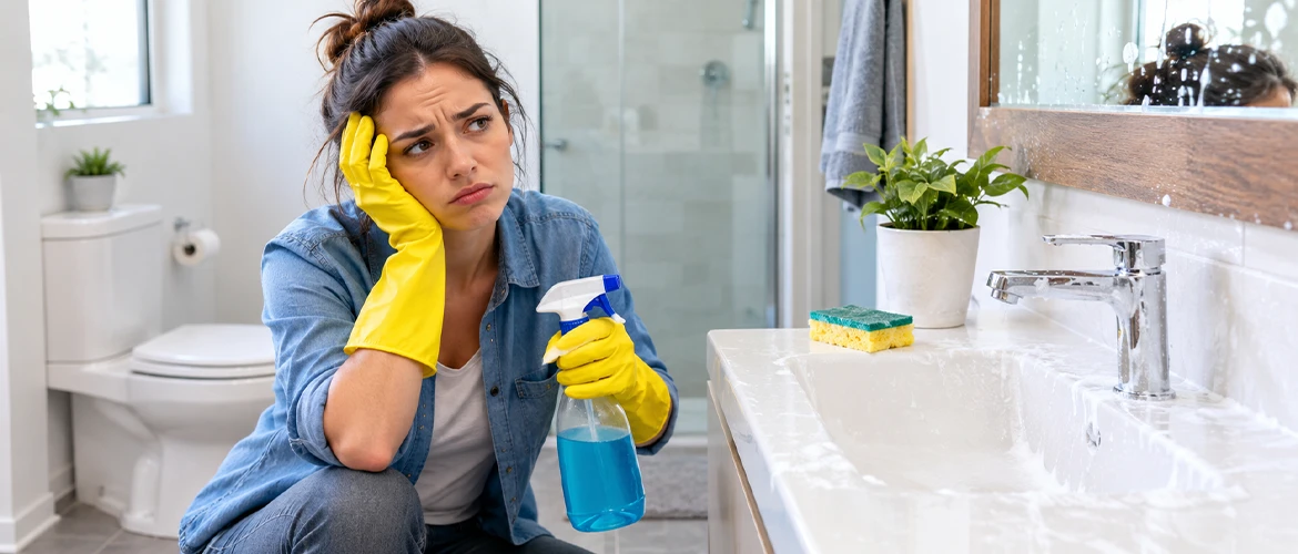 4 Bathroom Cleaning Mistakes That Make More Work