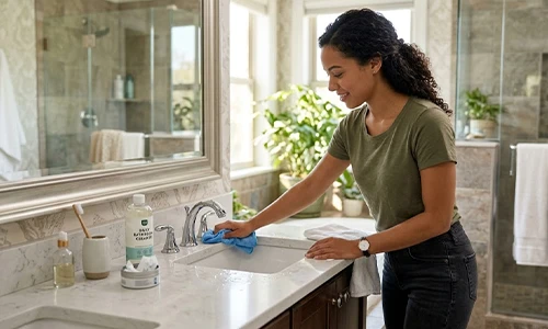 Best way to clean the bathroom sink